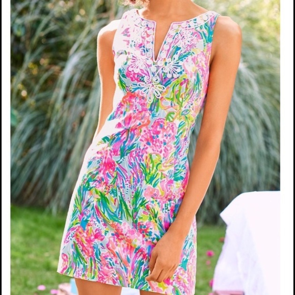 Lilly Pulitzer | 4 | Gabby Shift Dress in Fan Seas